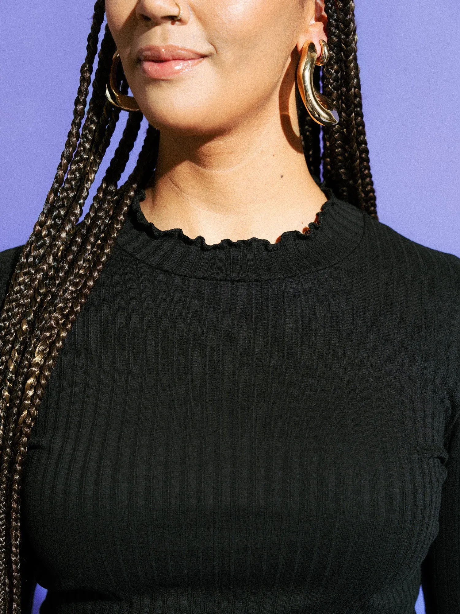 Rosalie Top Black Rib sold by Ivalo.com product image thumbnail 4