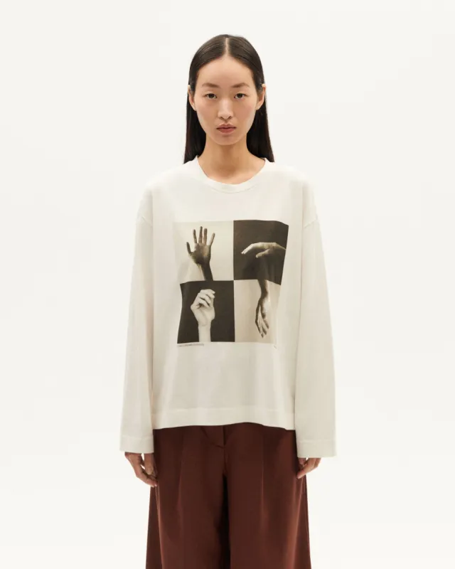 Emily Hands Longsleeve T-Shirt White made by Thinking Mu