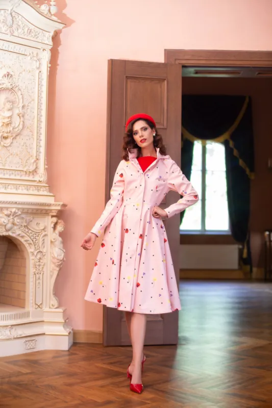 Fit and Flare Raincoat with A-Line Hem Cotton Candy Pink sold by Ivalo.com