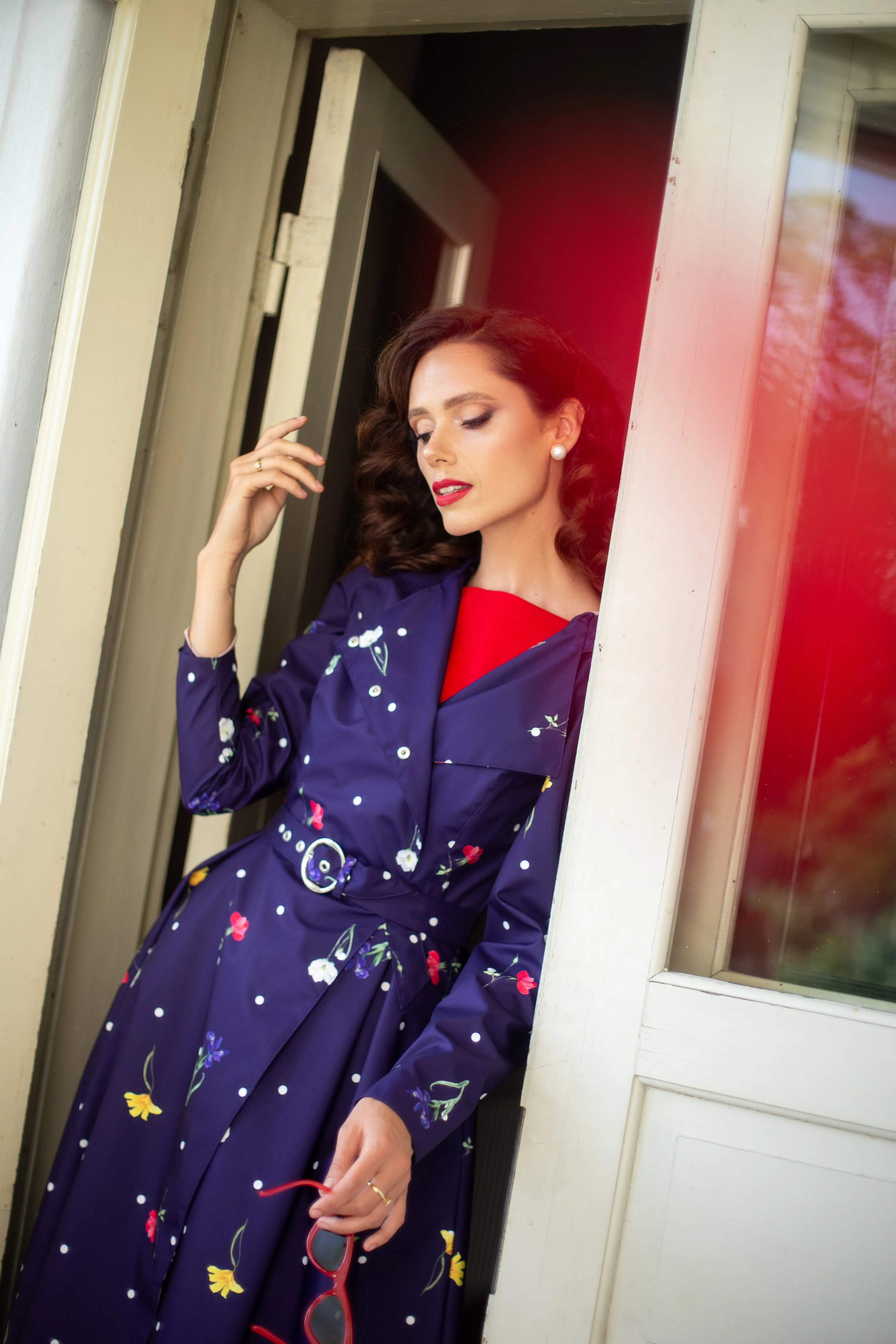 Double Breasted Trench Coat Violet Bloom sold by Ivalo.com product image thumbnail 2