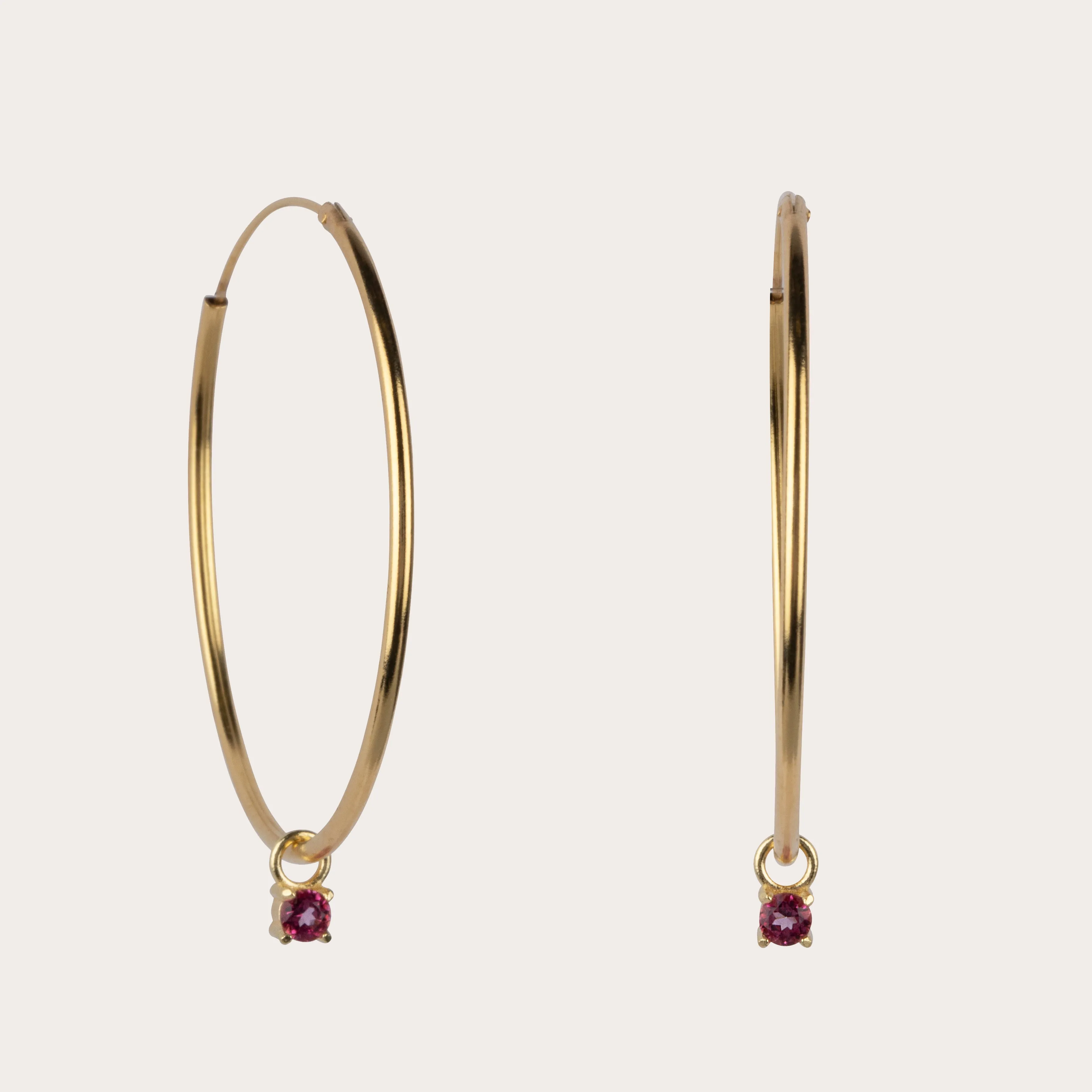 Irem Pink Topaz Hoops sold by Ivalo.com