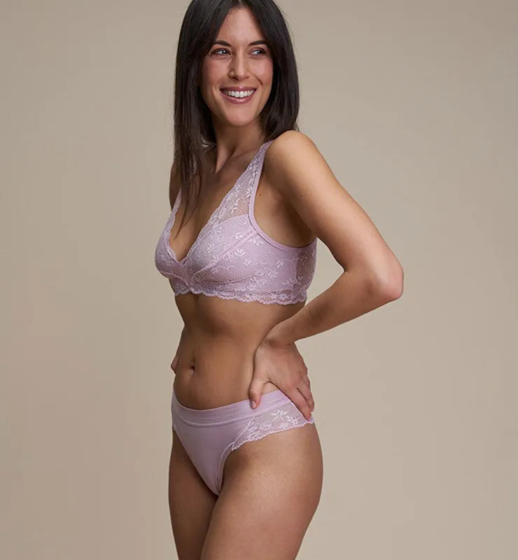 Brazilian Briefs Natural Fabric Eco Lace Powder Pink - 3 Pack sold by Ivalo.com product image thumbnail 3