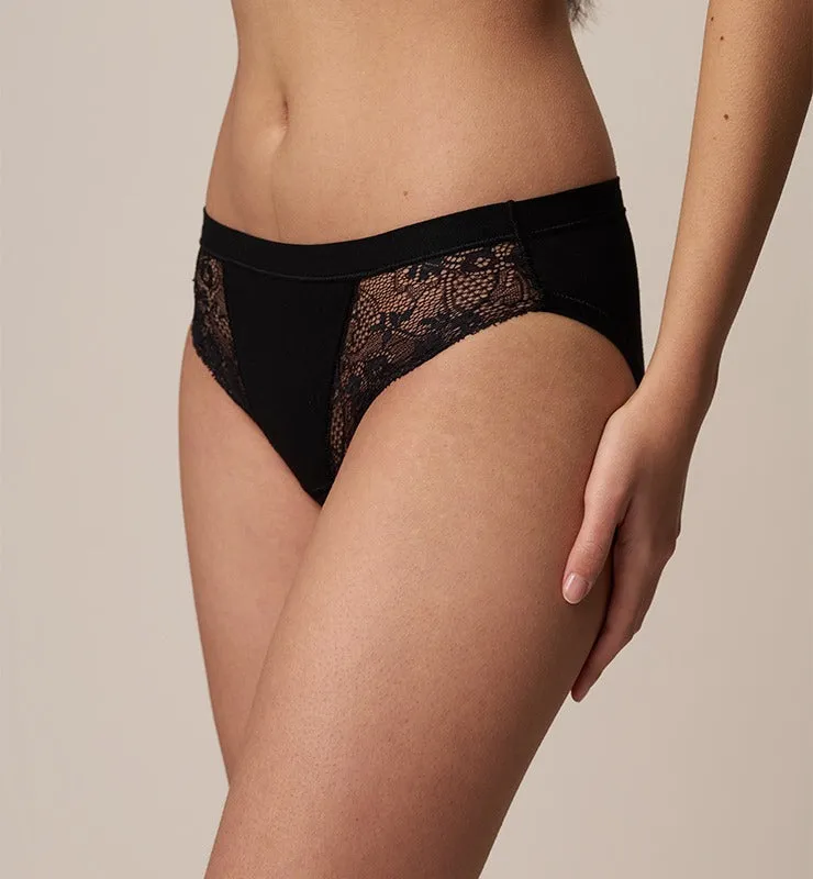Briefs Natural Fabric Eco Lace Black - 3 Pack sold by Ivalo.com