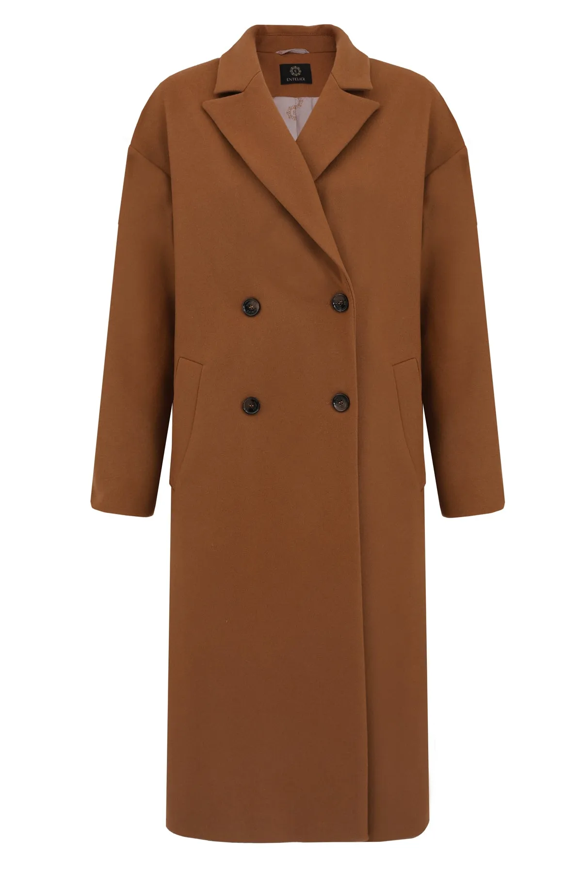 Double-Breasted Coat Caramel sold by Ivalo.com product image thumbnail 4