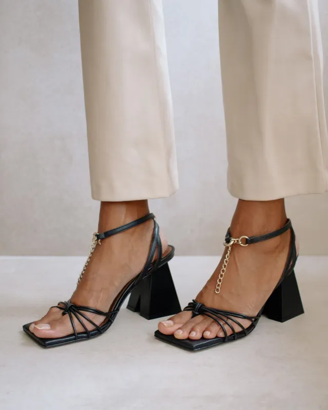 Cactus Chain Strap Heels Black sold by Ivalo.com