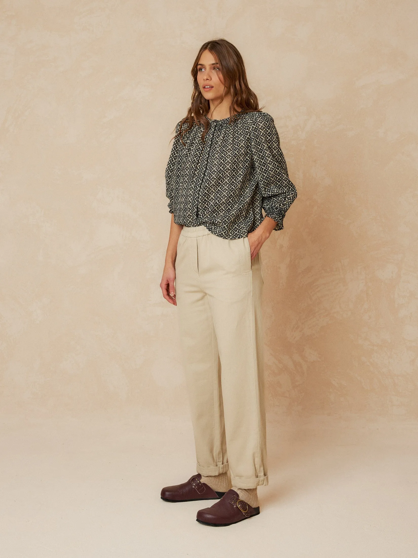 Printed Cotton Shirt Black sold by Ivalo.com product image thumbnail 2