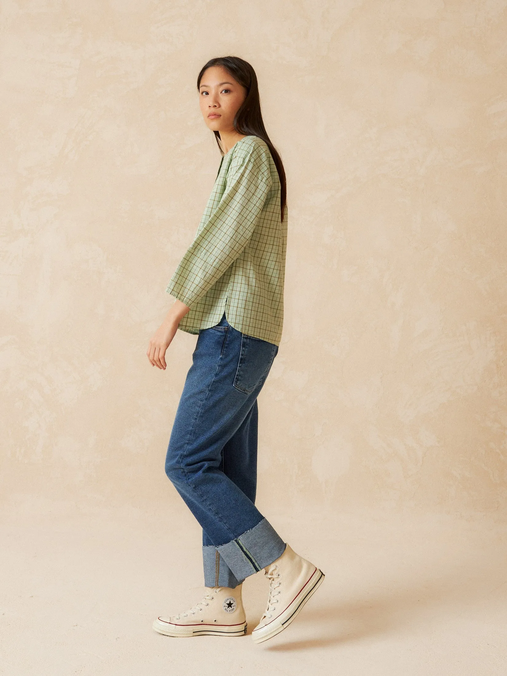 Checkered Blouse Blue sold by Ivalo.com product image thumbnail 4