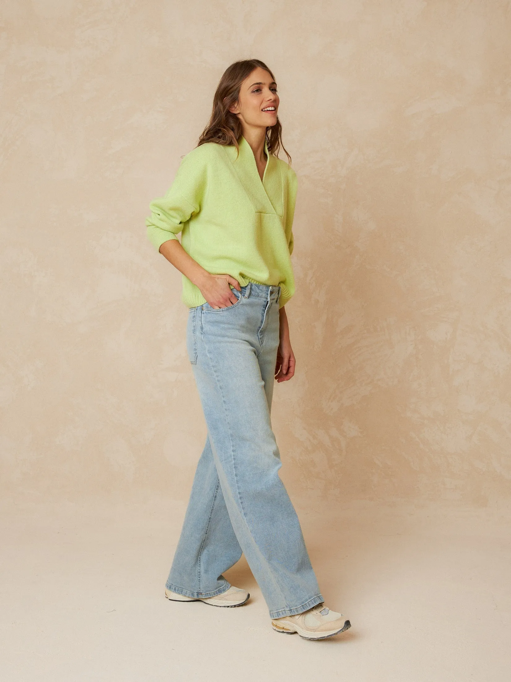 Knitted Jumper Shawl Collar Yellow sold by Ivalo.com product image thumbnail 2