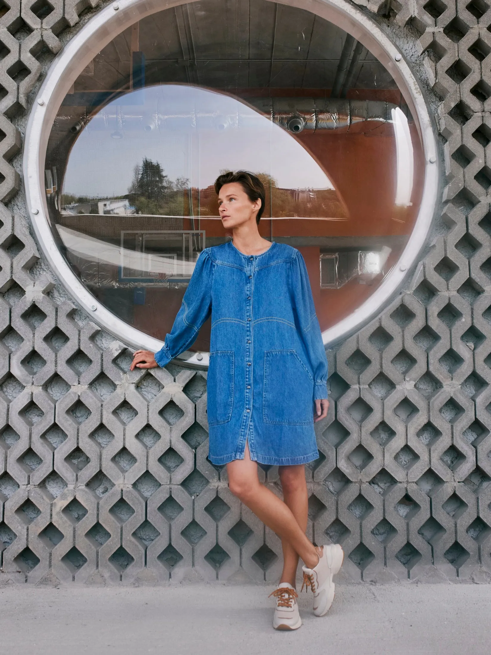 Washed Effect Denim Dress Blue sold by Ivalo.com product image thumbnail 3