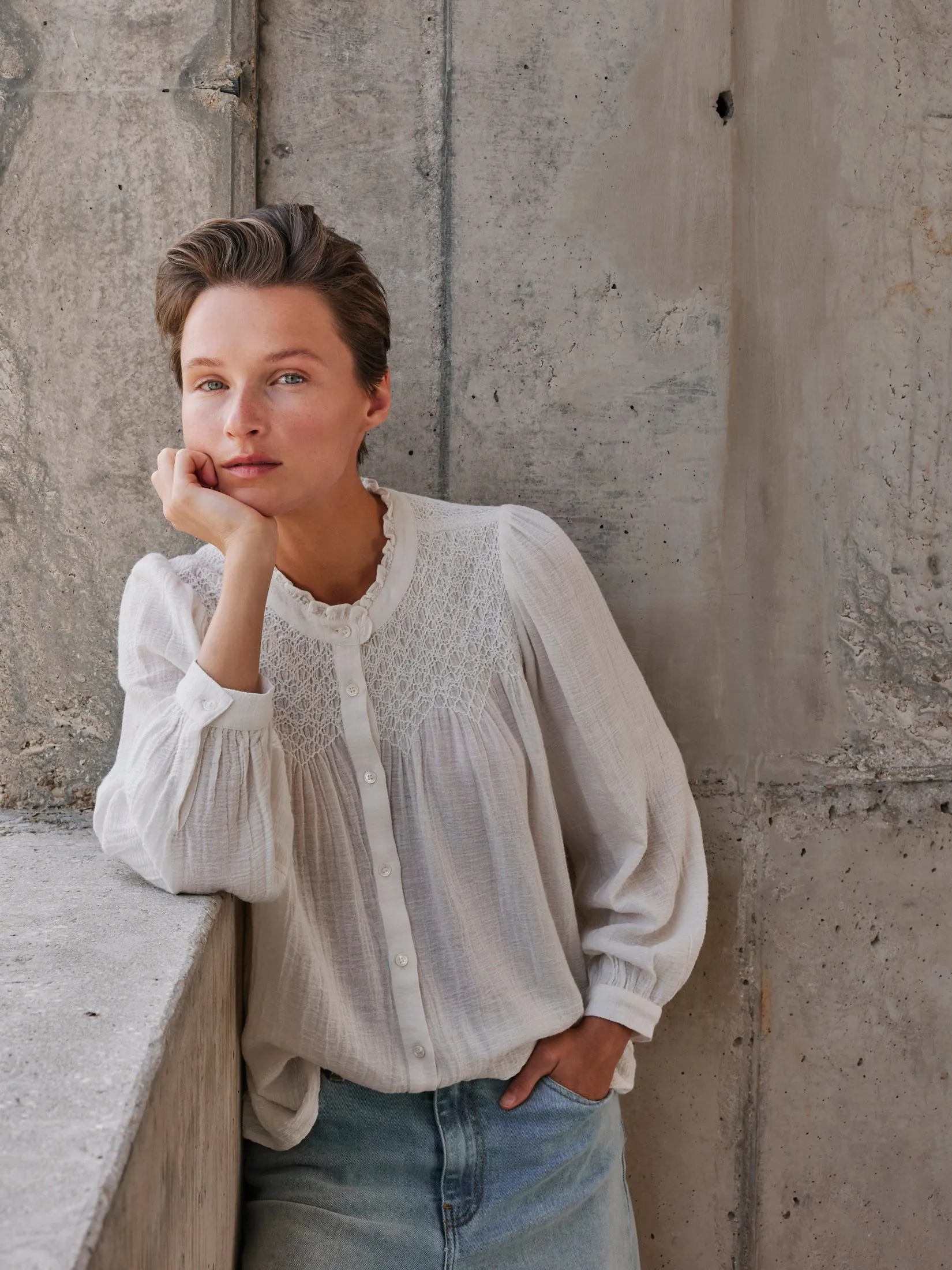 Smock Embroidered Shirt Green sold by Ivalo.com product image thumbnail 3