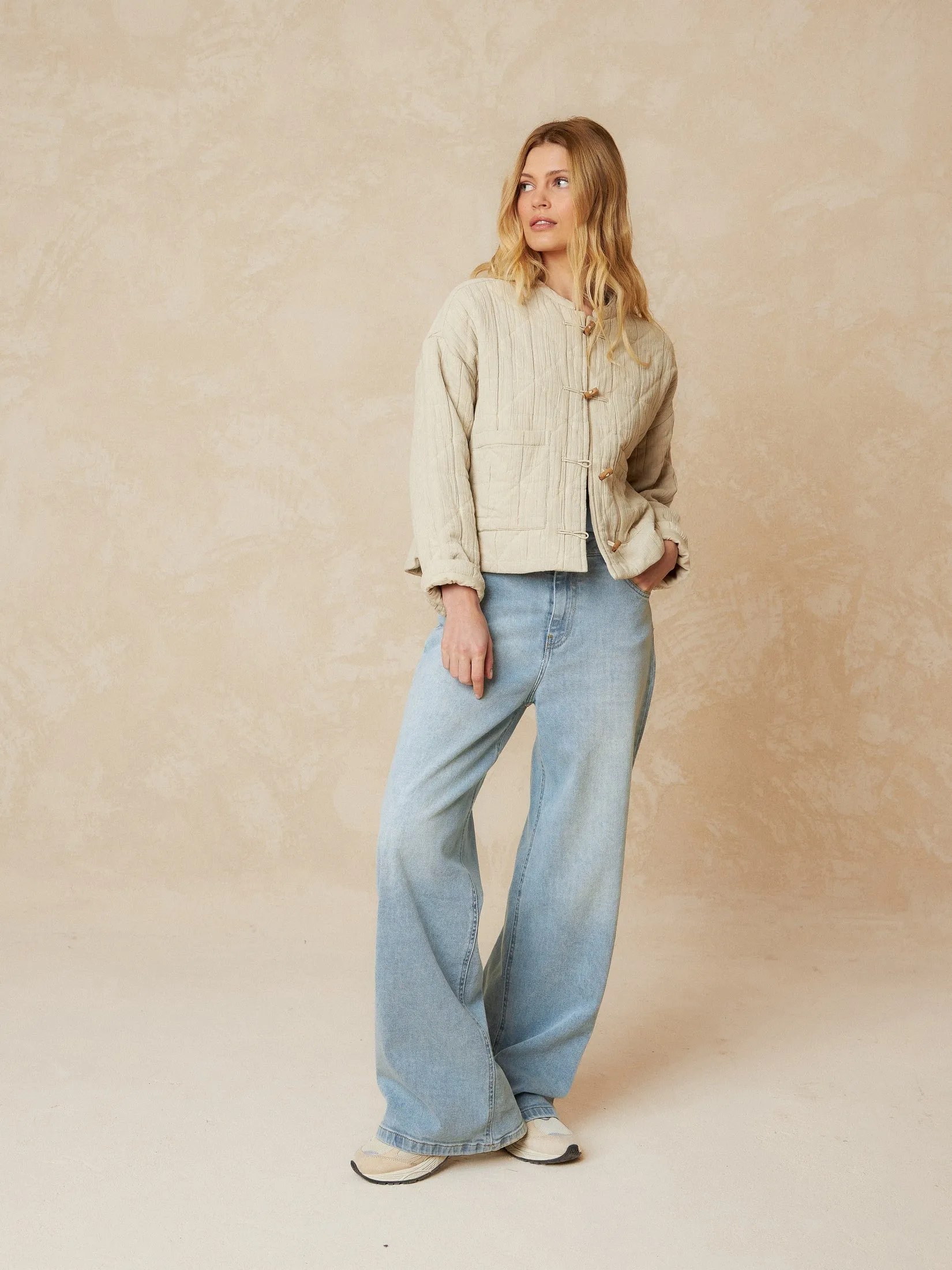 Cotton Jacquard Jacket Beige sold by Ivalo.com product image thumbnail 2