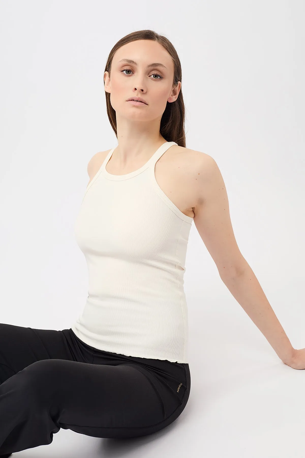 Ribbed Tank Top White sold by Ivalo.com