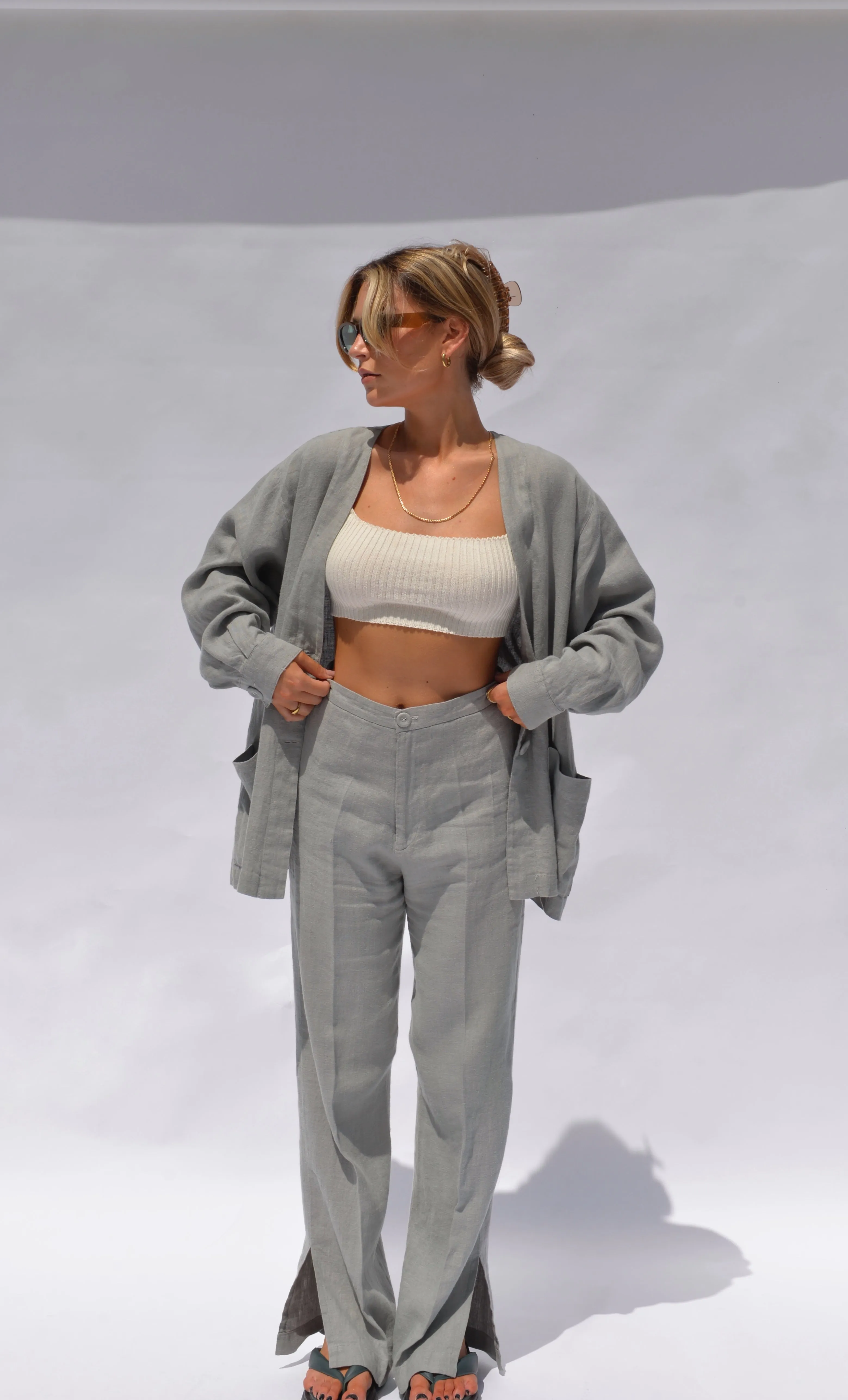 Kuta Linen Jacket Grey sold by Ivalo.com product image thumbnail 3