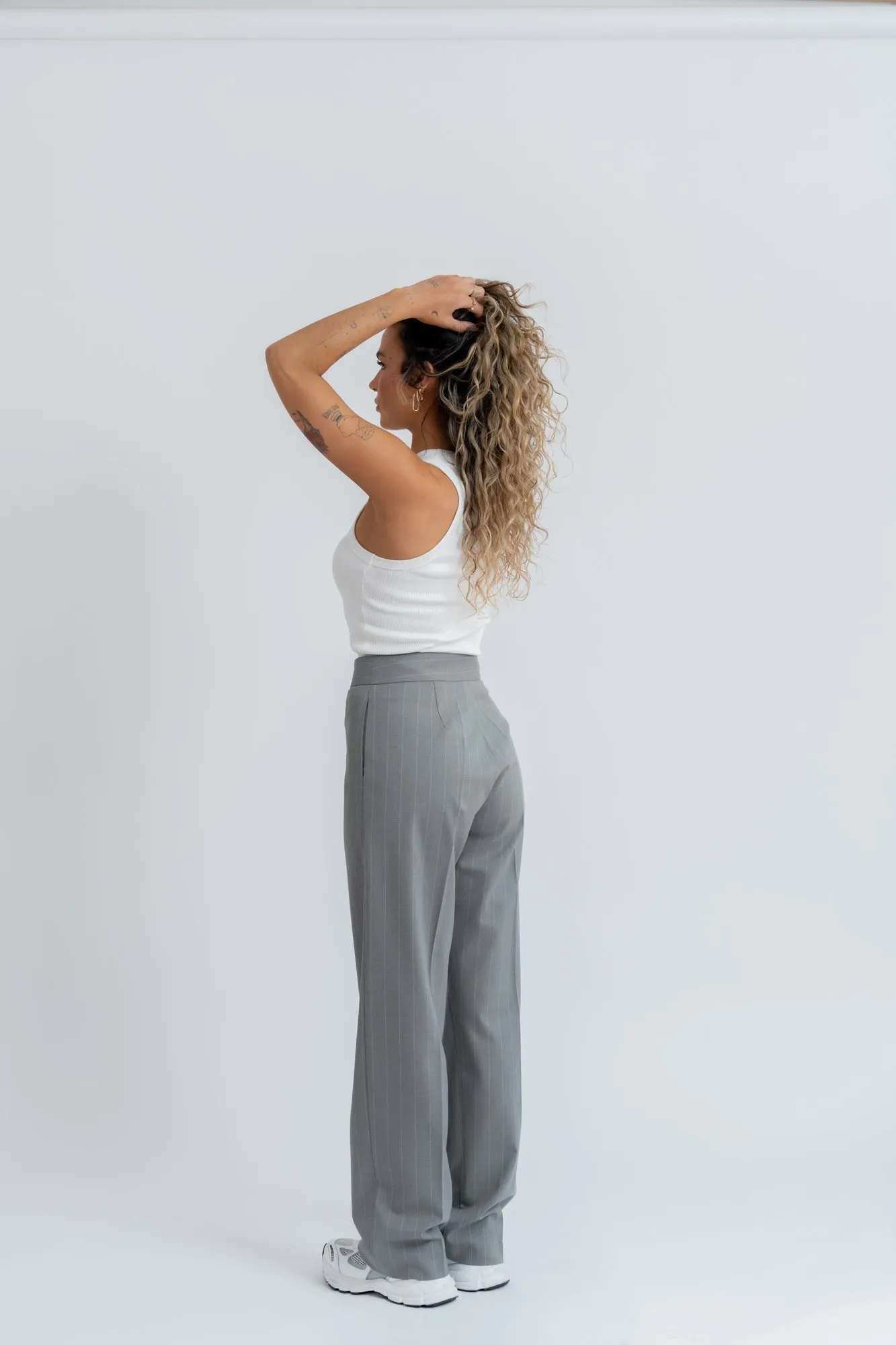 Frankie Pinstripe Trousers Grey sold by Ivalo.com product image thumbnail 3