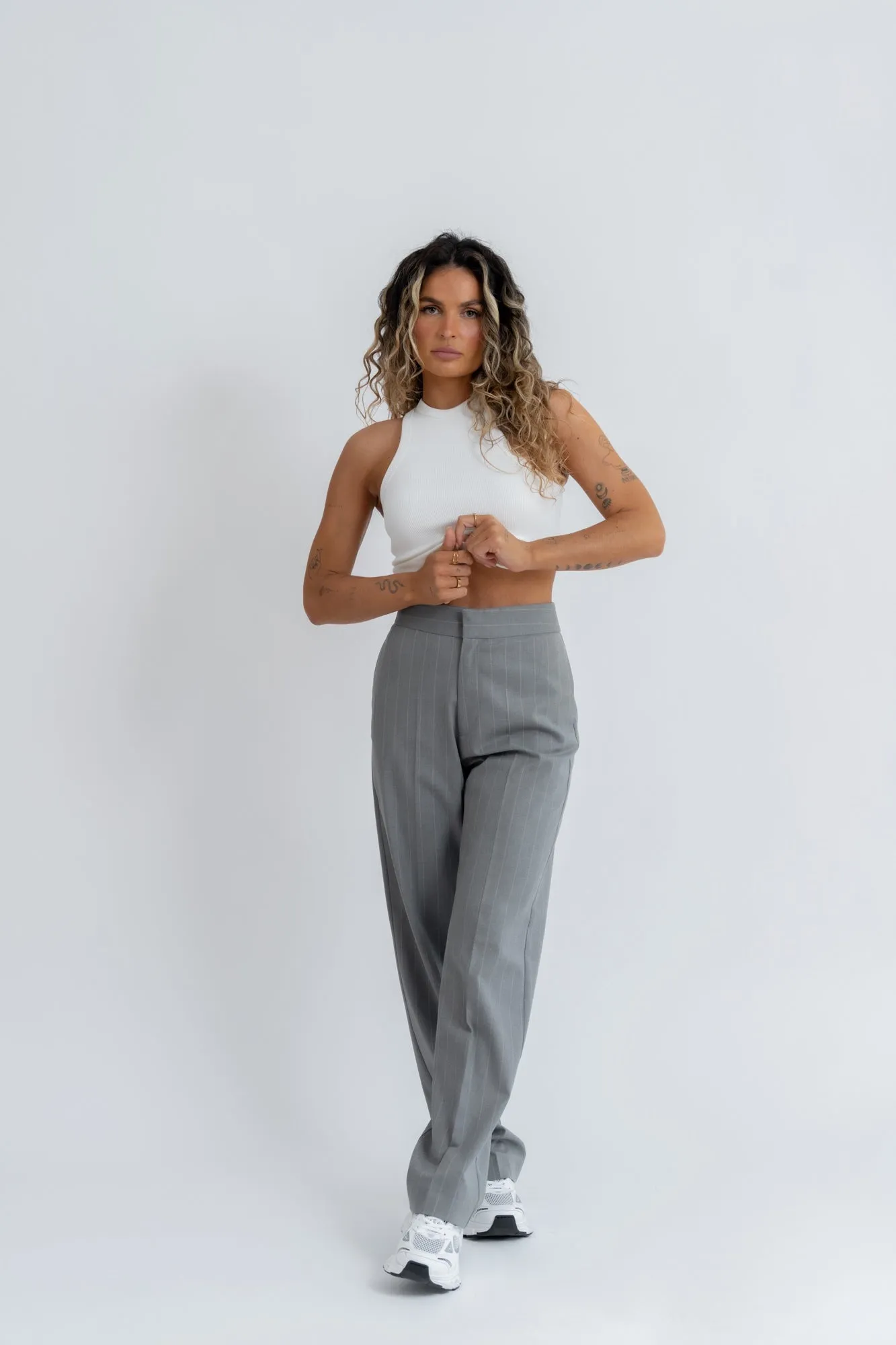 Frankie Pinstripe Trousers Grey sold by Ivalo.com product image thumbnail 2