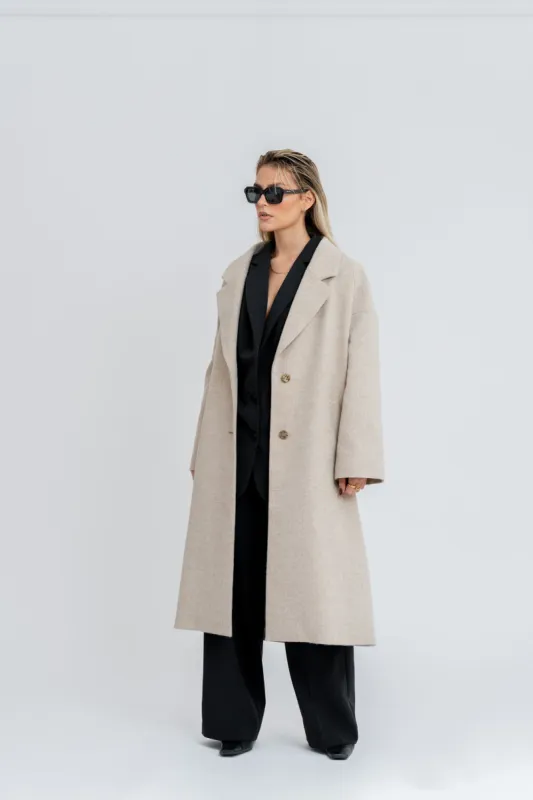 Eternal Wool Overcoat Oat sold by Ivalo.com