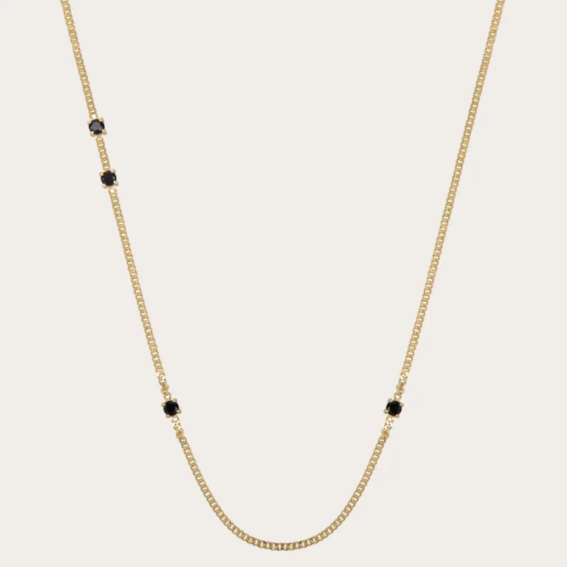 Gemma Black Spinel Necklace sold by Ivalo.com