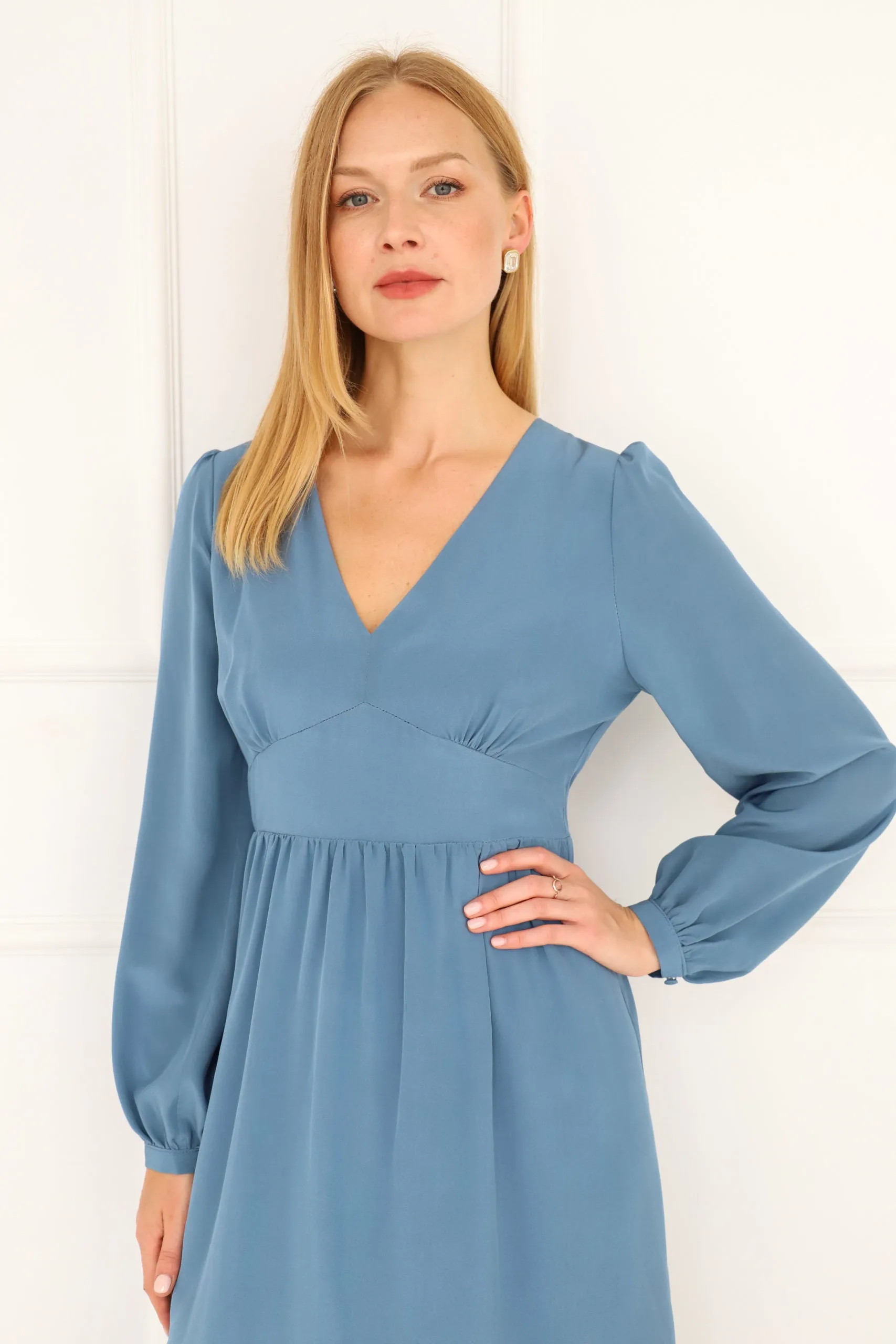 Blue Silk Maxi Dress sold by Ivalo.com product image thumbnail 5