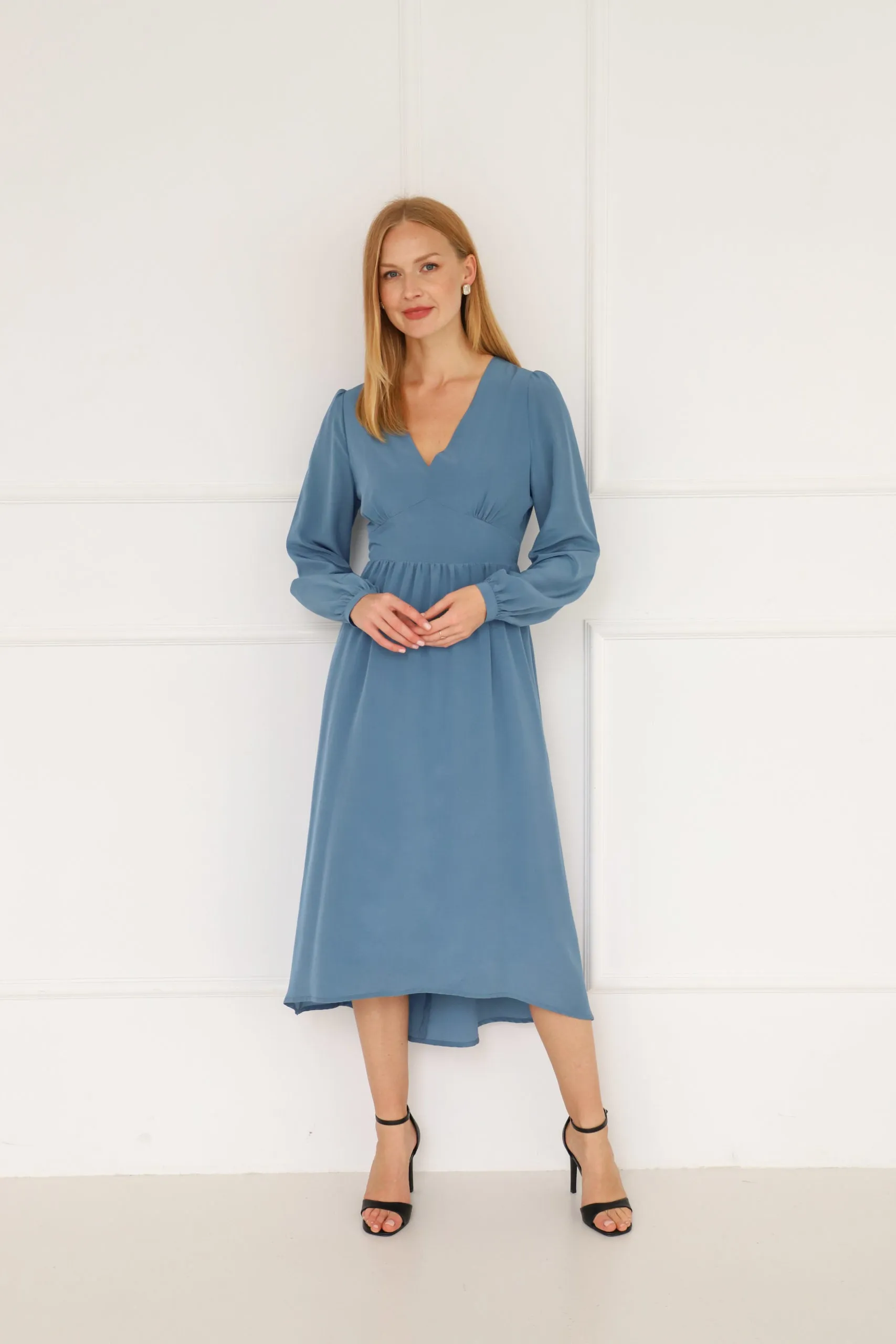 Blue Silk Maxi Dress sold by Ivalo.com product image thumbnail 3