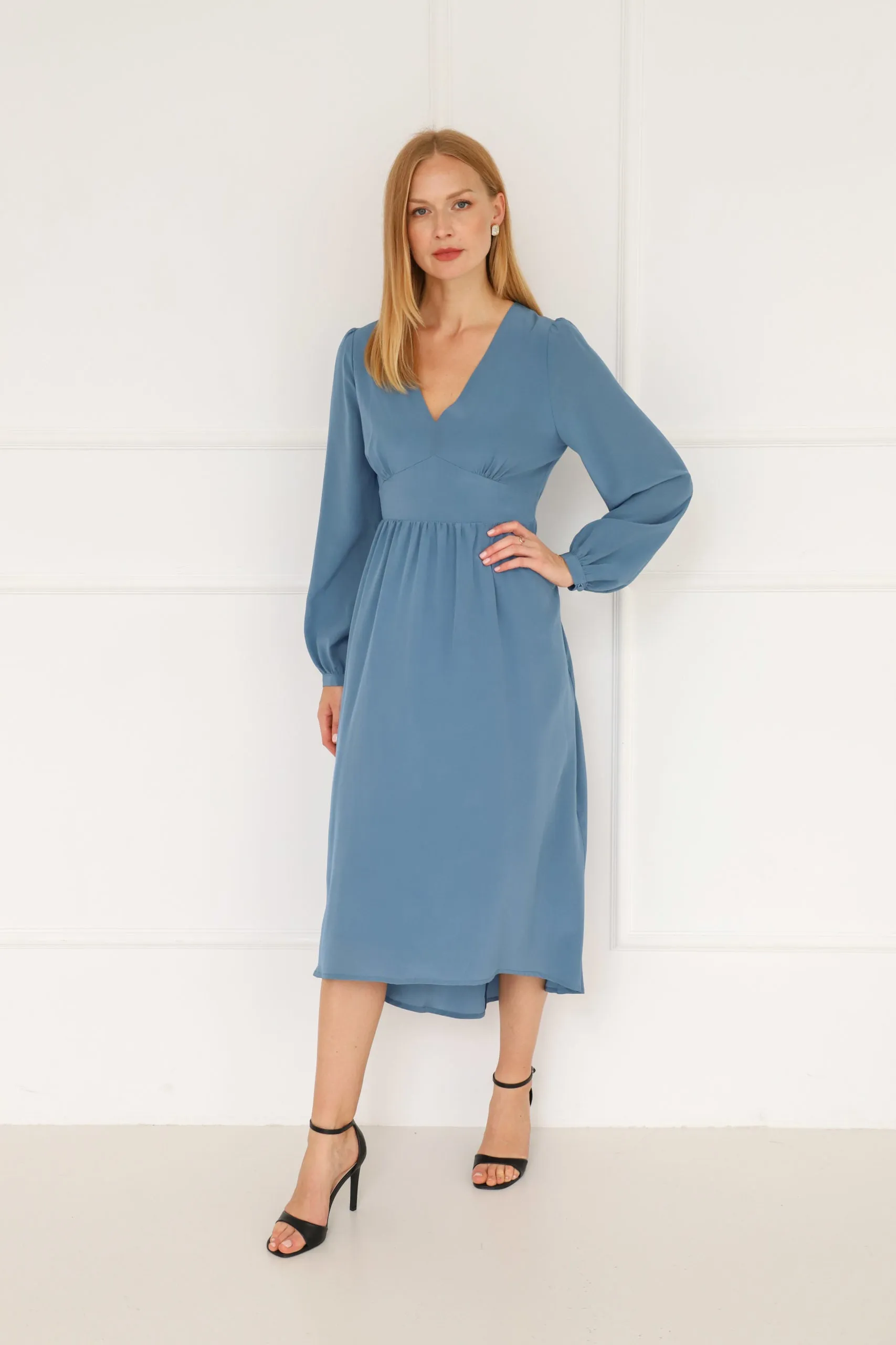 Blue Silk Maxi Dress sold by Ivalo.com