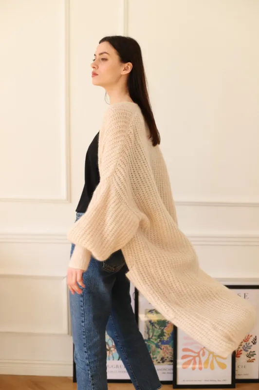 Cardigan Mohair Alpaca Nude sold by Ivalo.com