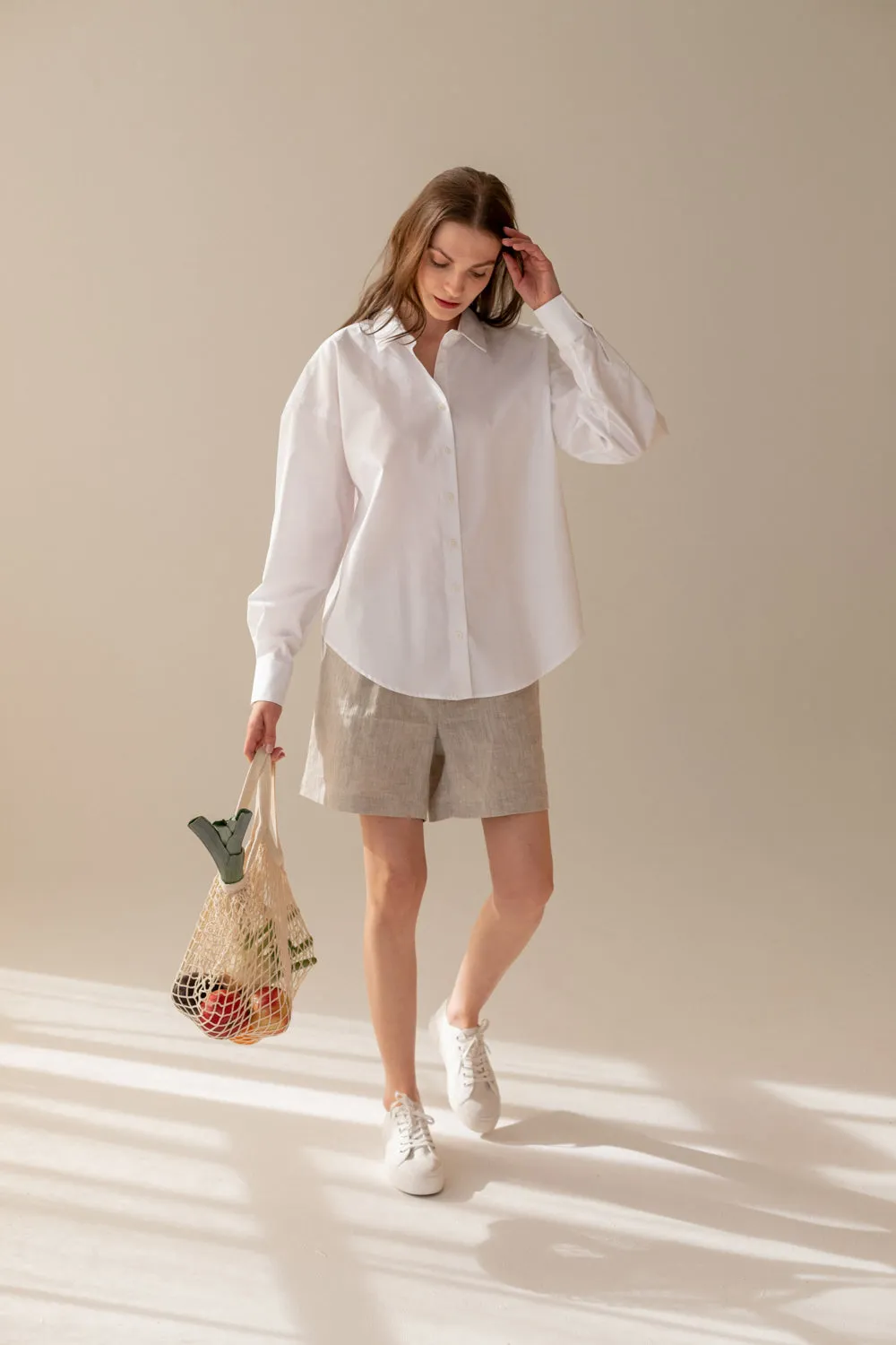 Classic Oversize Shirt White sold by Ivalo.com product image thumbnail 4