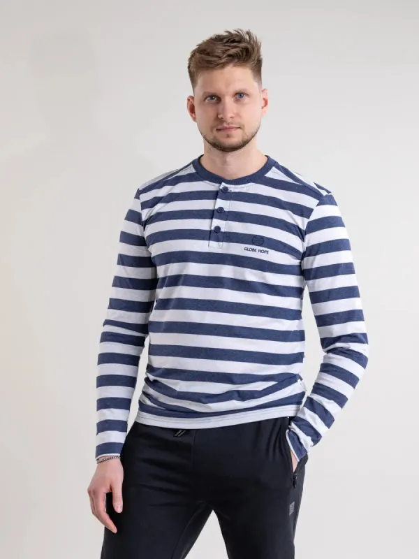 Kuntta Shirt Navy Blue and White Striped sold by Ivalo.com