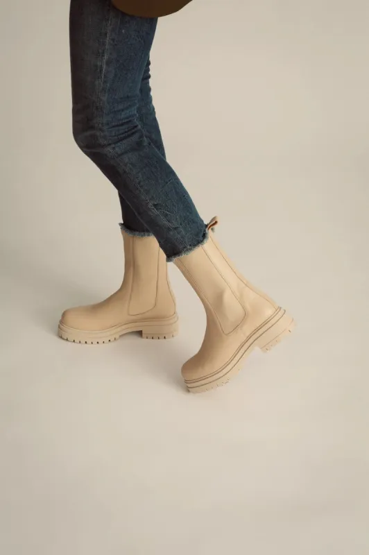 Cream White Chelsea High Boots sold by Ivalo.com