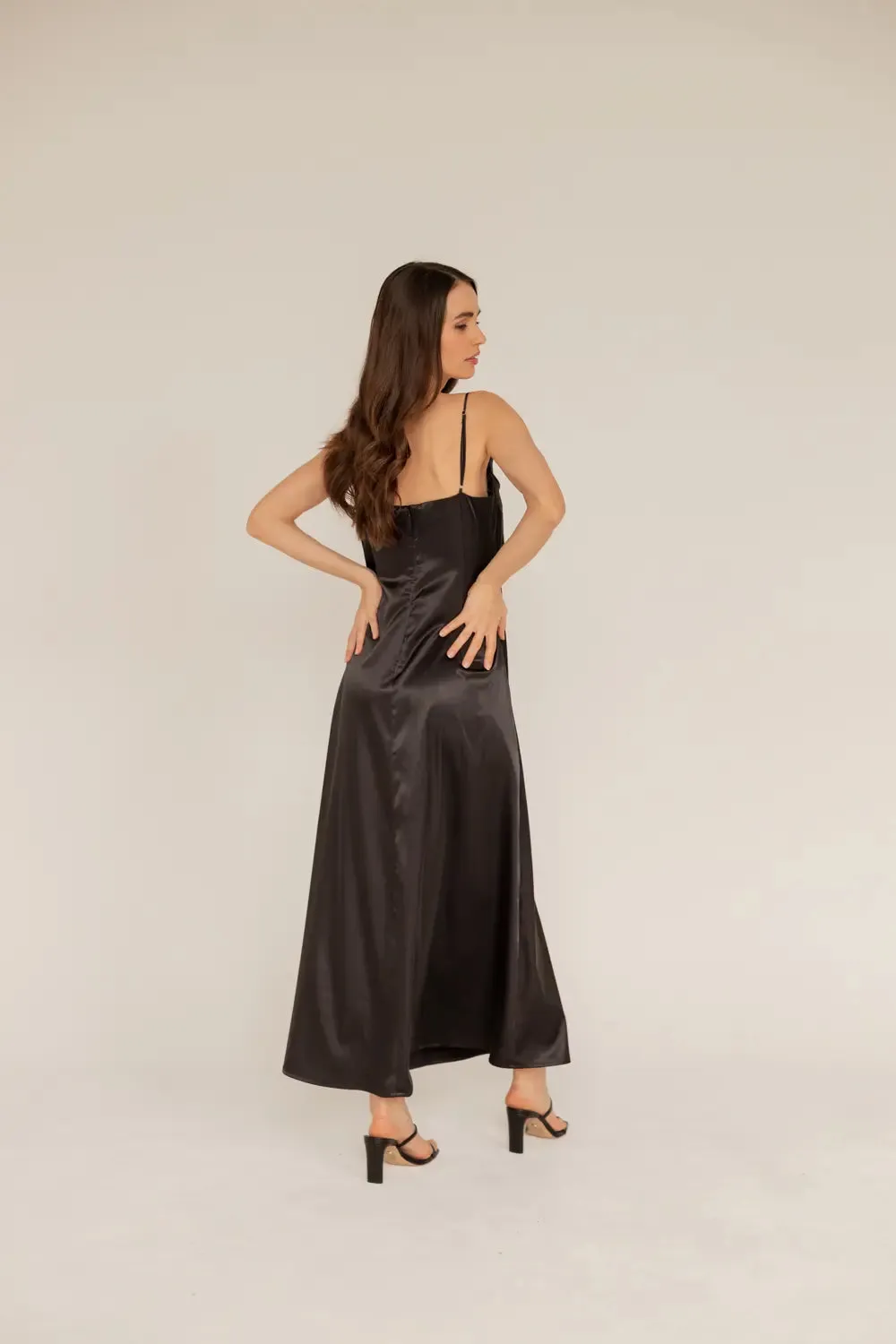 Marlena Satin Dress Black sold by Ivalo.com product image thumbnail 4