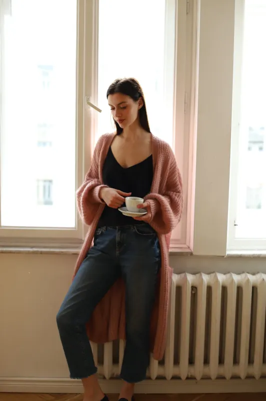 Cardigan Mohair Alpaca Pink sold by Ivalo.com