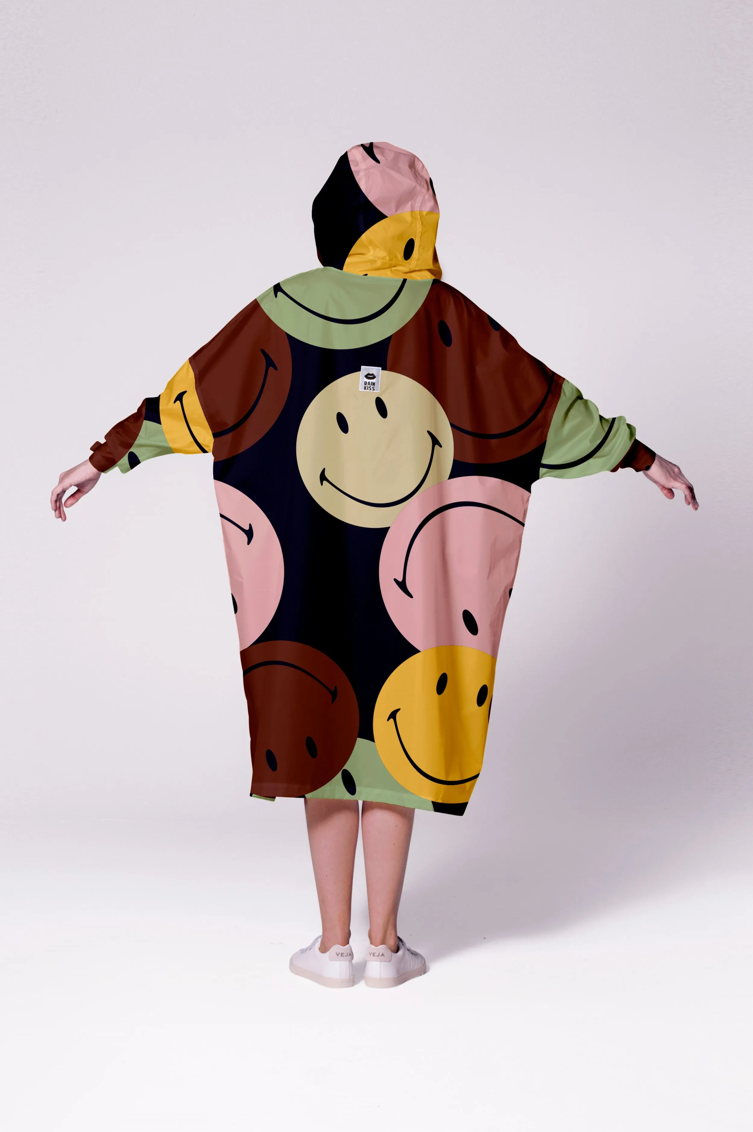 Retro Smiley Rain Poncho sold by Ivalo.com