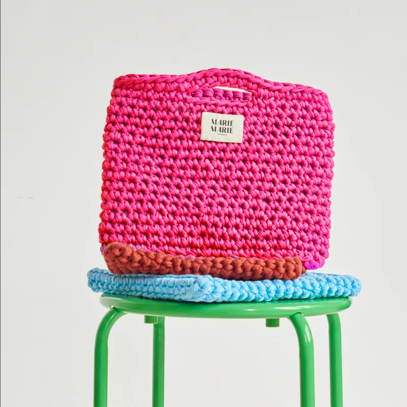 MARIE MARIE Chunky Square Bag Pink sold by Ivalo.com