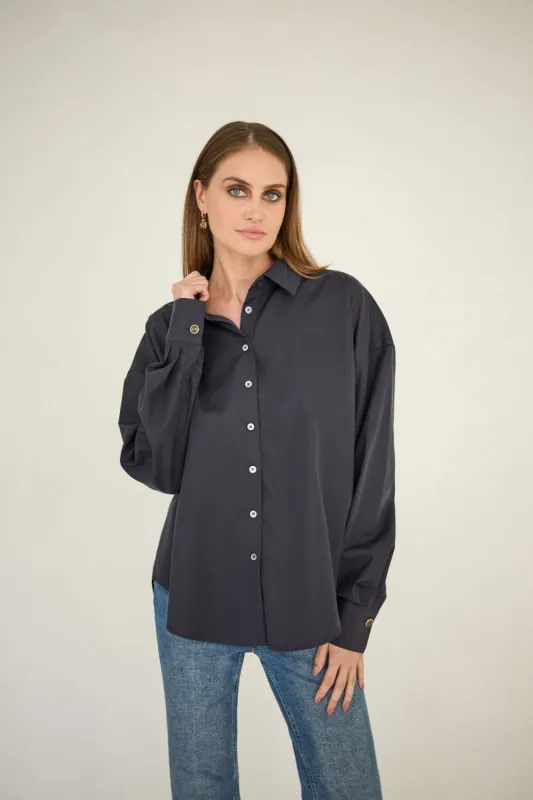 Classic Oversized Shirt Black sold by Ivalo.com