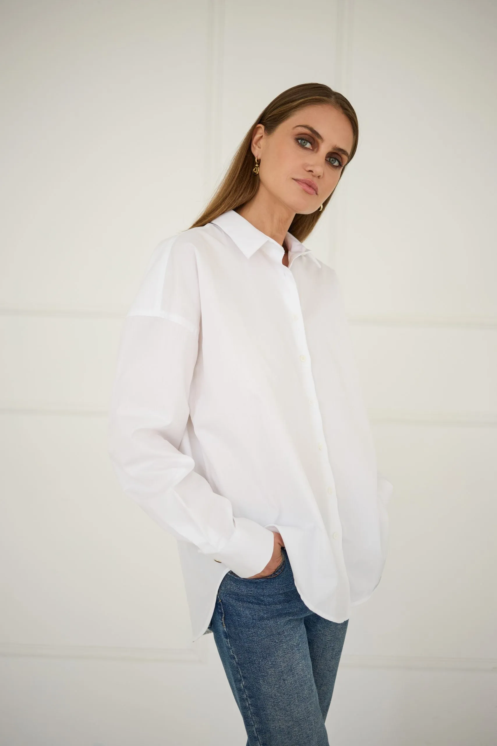 Classic Oversized Shirt White sold by Ivalo.com product image thumbnail 3