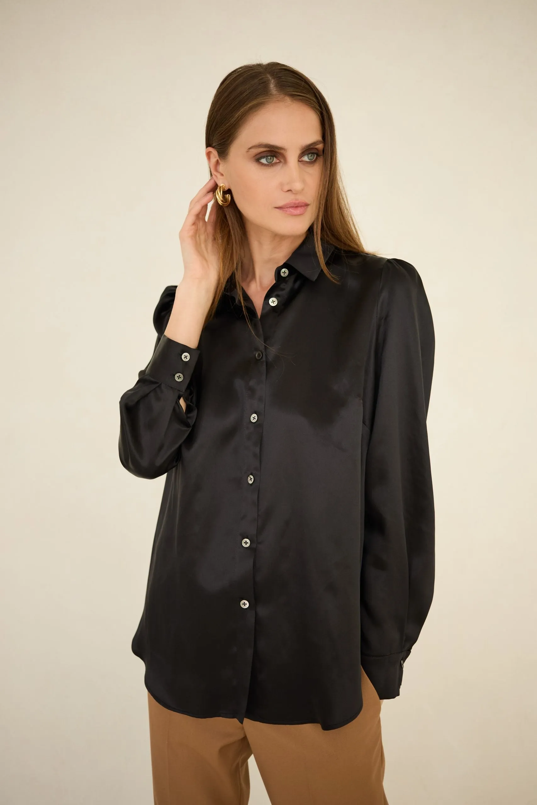 Silk Shirt Black sold by Ivalo.com