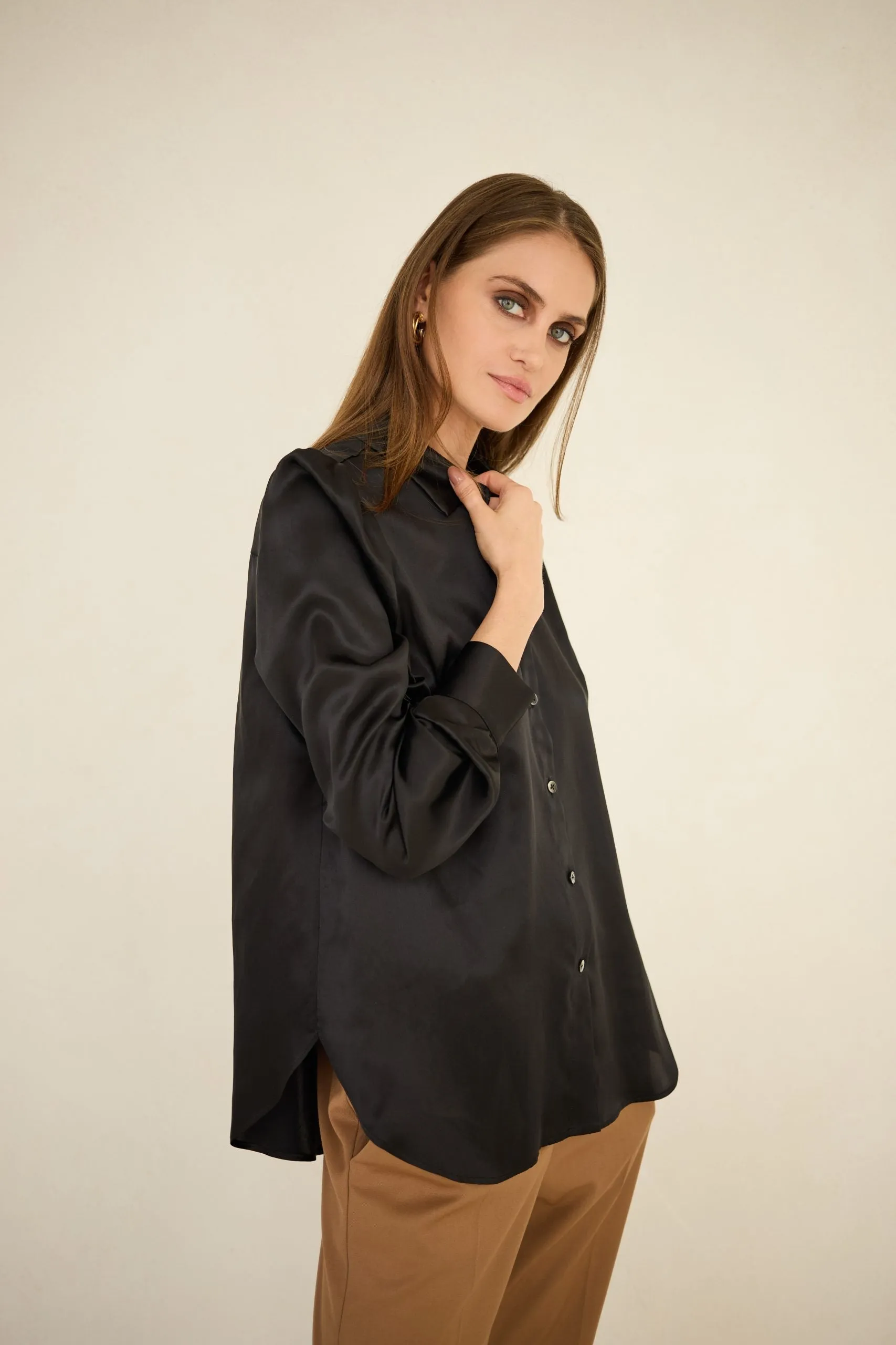 Silk Shirt Black sold by Ivalo.com product image thumbnail 2