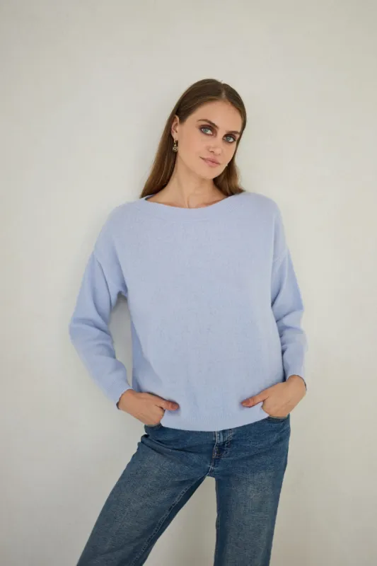 Cashmere Sweater Juliette Pale Blue sold by Ivalo.com