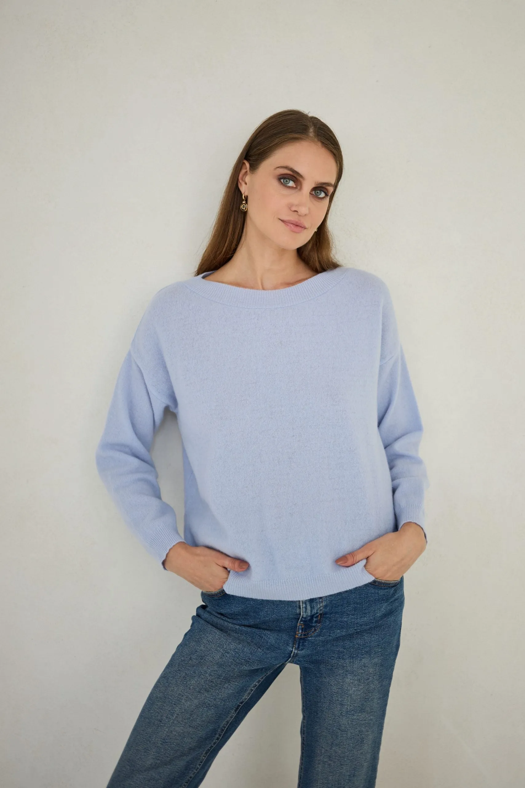 Cashmere Sweater Juliette Pale Blue sold by Ivalo.com