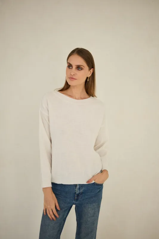 Cashmere Sweater Juliette Ecru sold by Ivalo.com