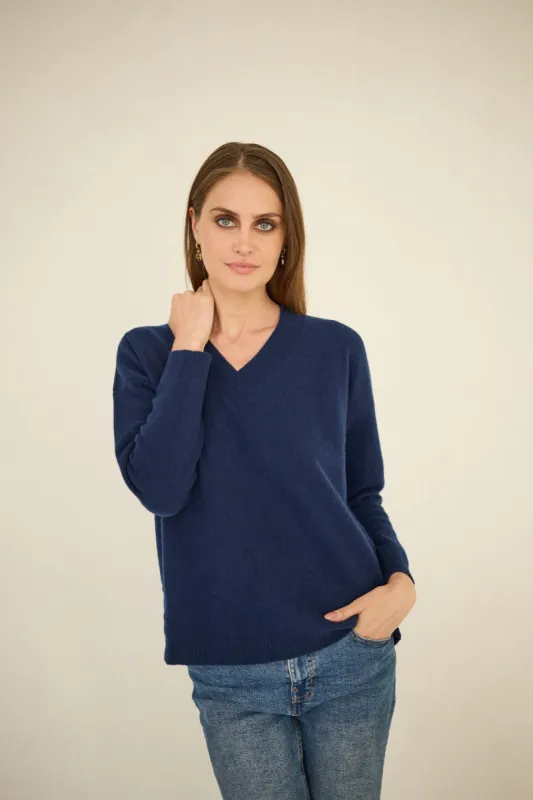 Cashmere Sweater Navy Blue sold by Ivalo.com