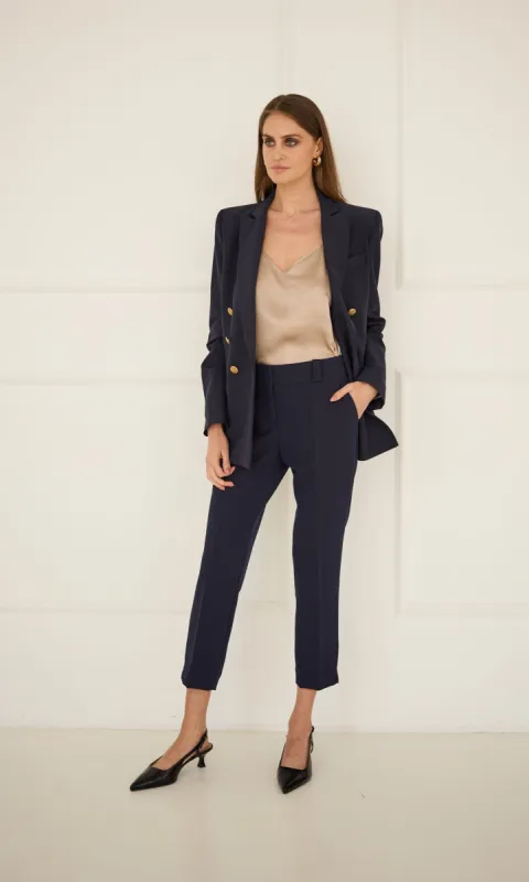 Cigarette Pants Navy Blue sold by Ivalo.com