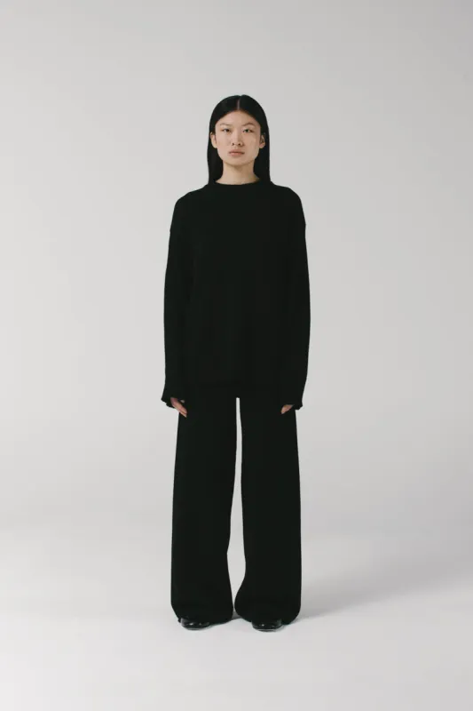 Heavy Merino Crew Knit Black sold by Ivalo.com