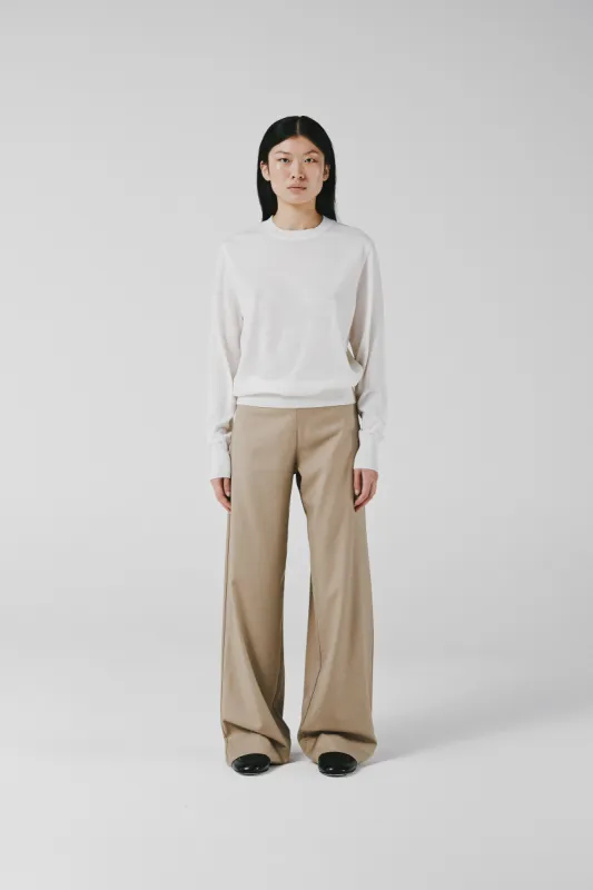 Merino Crew Knit Cream sold by Ivalo.com