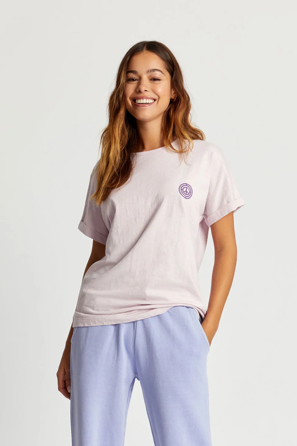 Sunrise Tee Organic Cotton Lavender Pink sold by Ivalo.com
