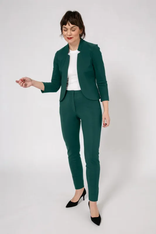 Work Trousers Long Classic Tight Fit Green sold by Ivalo.com
