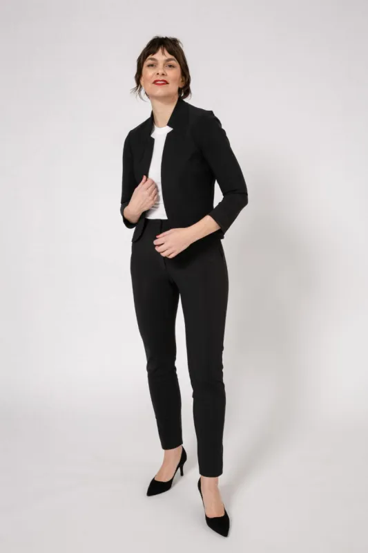 Work Trousers Long Classic Tight Fit Black sold by Ivalo.com