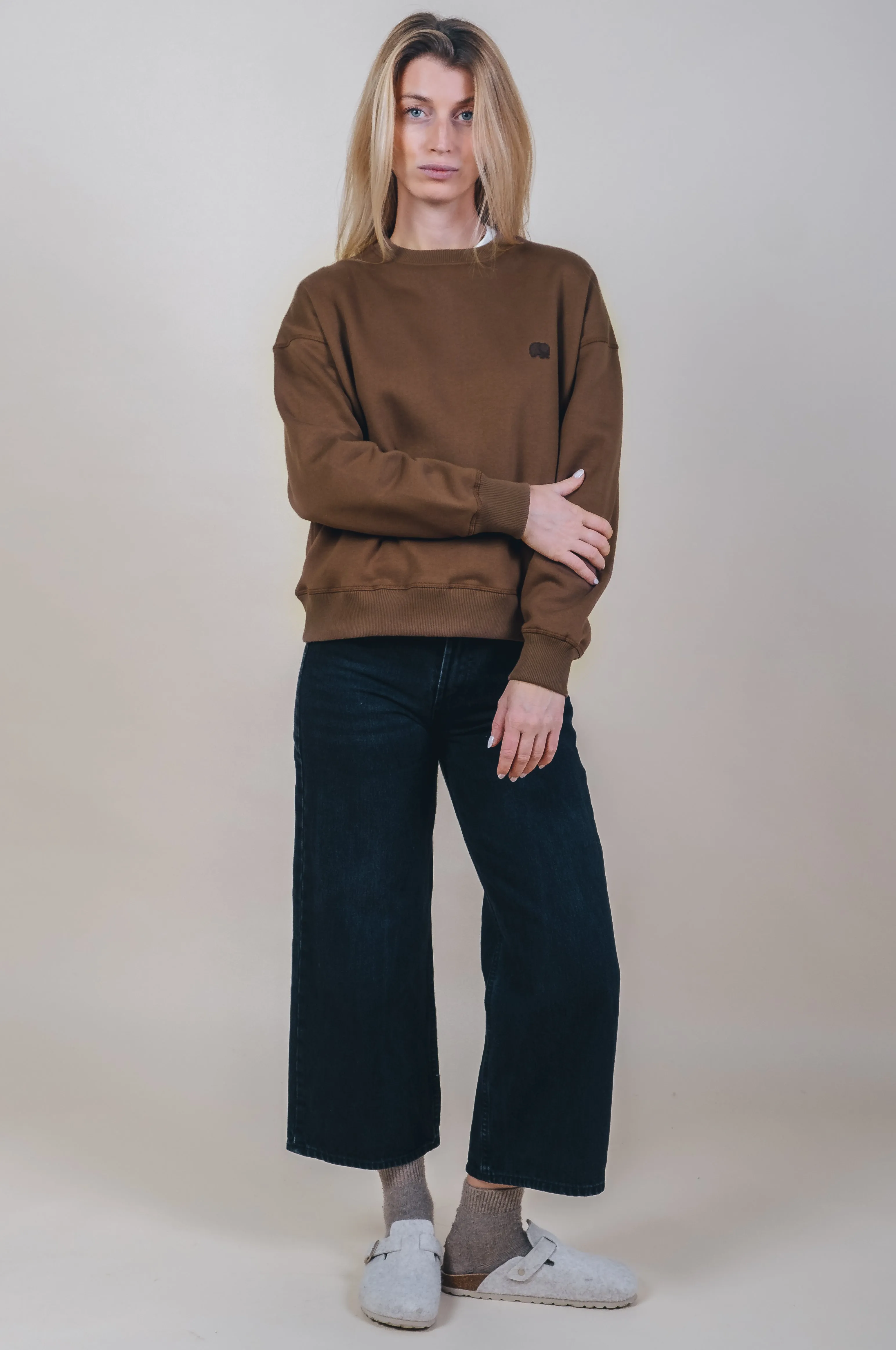 Women's Organic Essential Oversized Sweater Cocoa Brown sold by Ivalo.com product image thumbnail 2