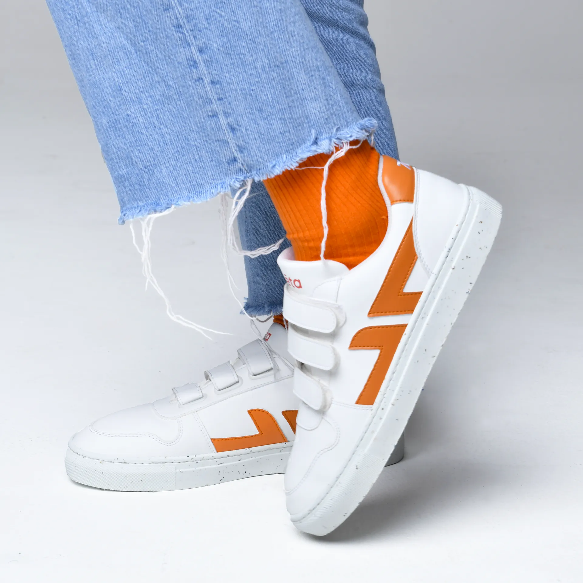 Alpha Velcro Sneakers White / Orange sold by Ivalo.com product image thumbnail 4