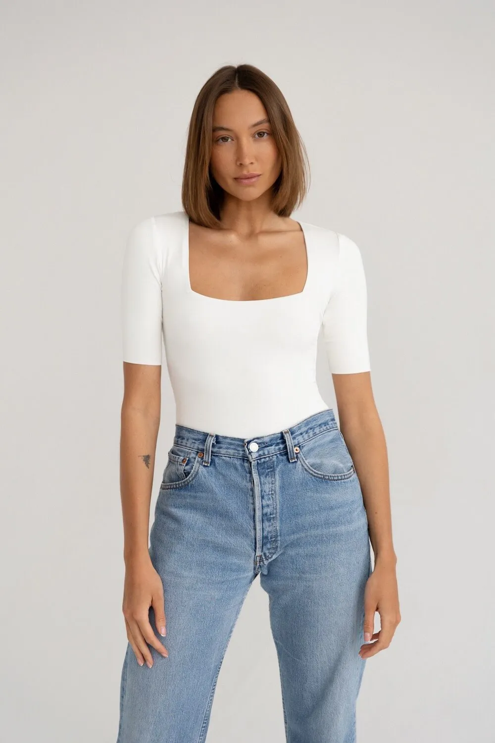 Body With Square Neckline Ecru sold by Ivalo.com