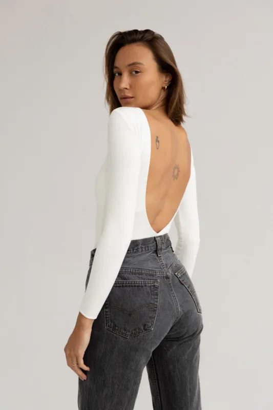 Body With Deep Cut Out On The Back Ecru sold by Ivalo.com